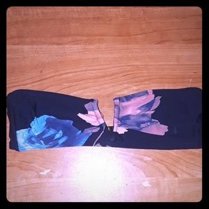 Blue strapless bikini top!!